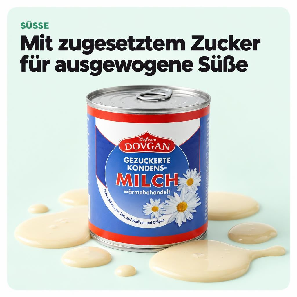 DOVGAN gezuckerte Kondensmilch, 8,5% Fett (6x370g) – Bild 4