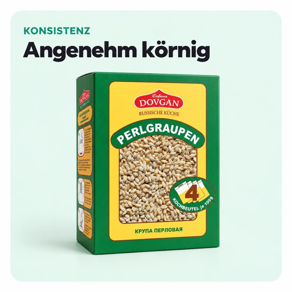 Dovgan Perlgraupen in Kochbeutel - portioniert - 4x100g pro Packung – Bild 4
