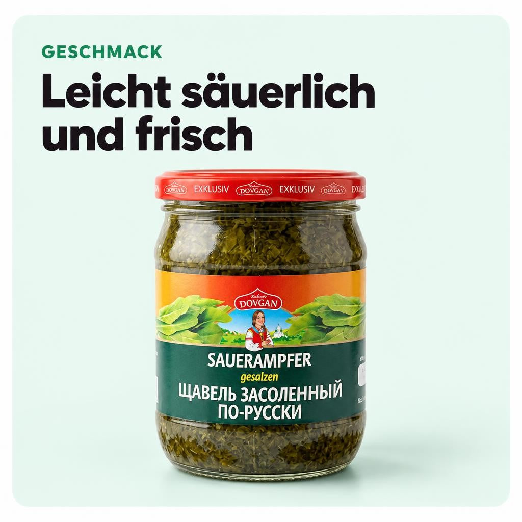 DOVGAN Sauerampfer gesalzen 280g Glas – Bild 4