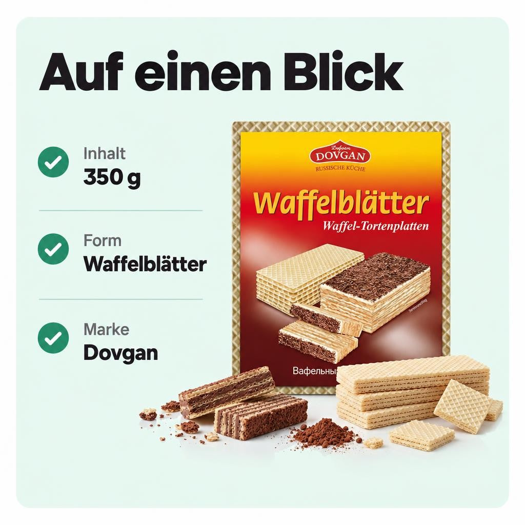 DOVGAN Waffelblätter 1er pack 350g – Bild 3
