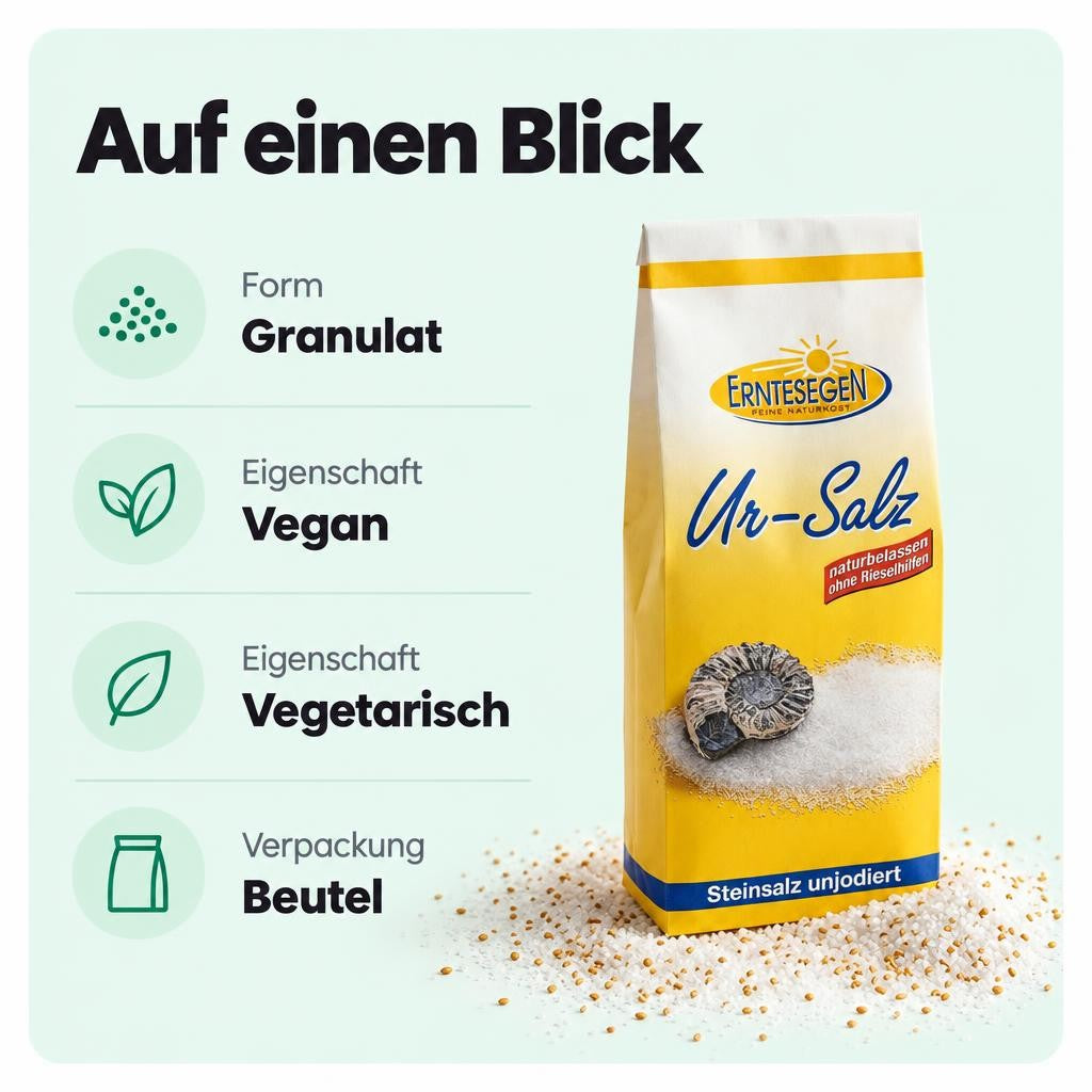 Naturbelassenes Ur-Salz mit grober Körnung für vielseitige Anwendungen.