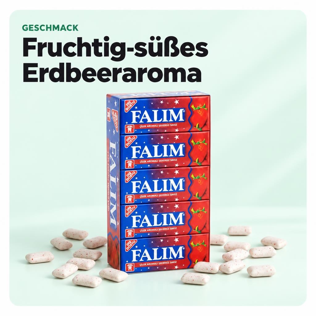 Falim Kaugummi mit Erdbeeraroma (20x 5Stück) – Bild 4