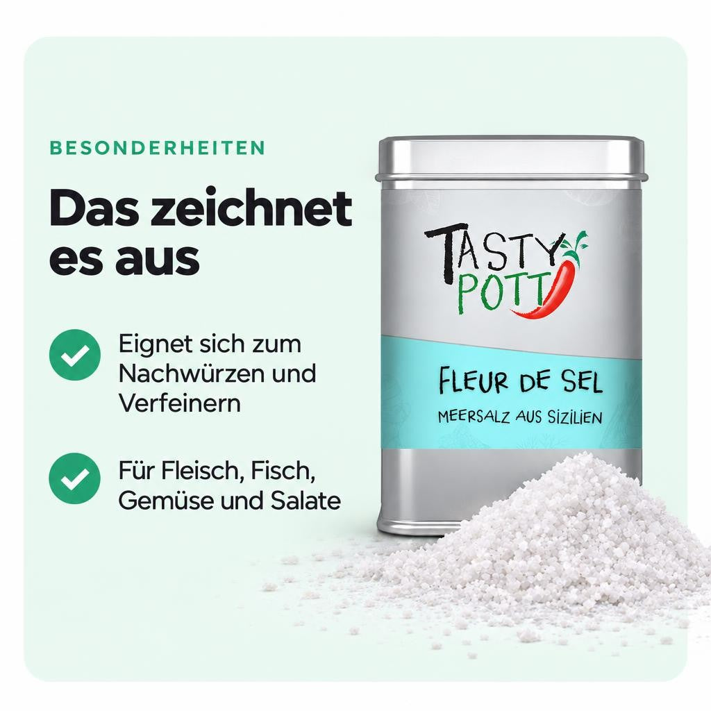 Feine, zarte Salzflocken