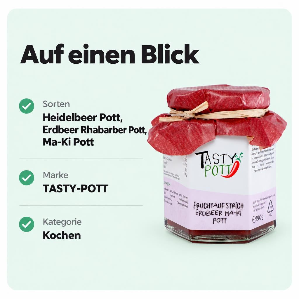 Tasty Pott Fruchtaufstrich Auswahl - Im Glas – Bild 3