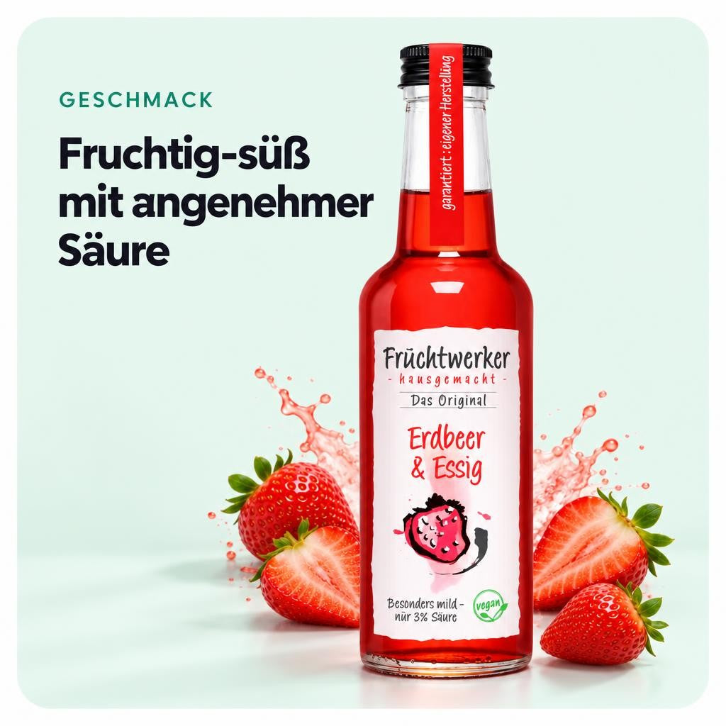 Fruchtwerker Erdbeer & Essig 250ml – Bild 4