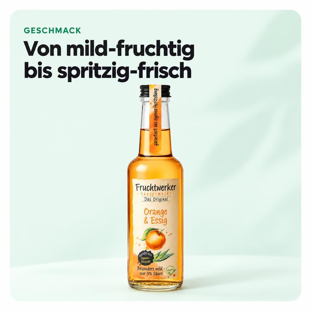 Fruchtwerker Essig und Frucht Set - Apfel + Zitrone + Orange - 750ml – Bild 4
