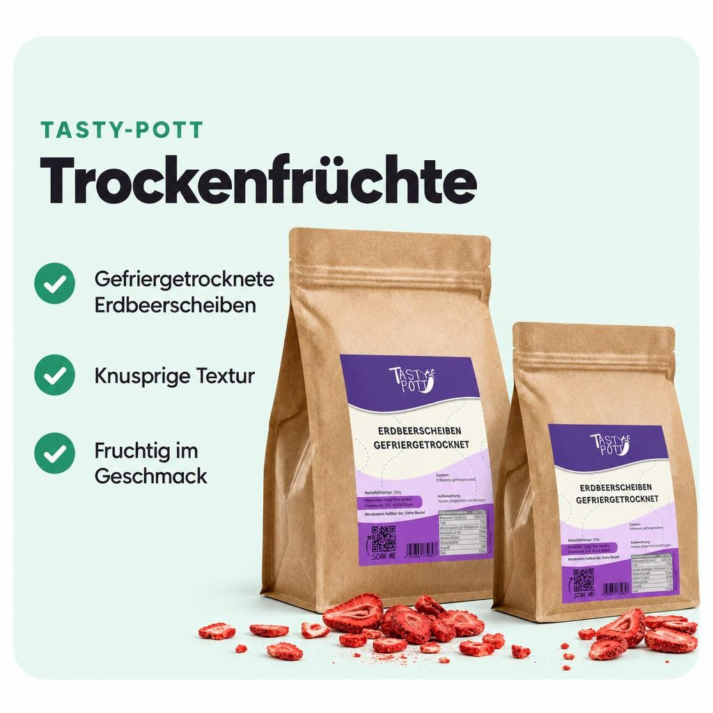 Tasty Pott gefriergetrocknete Erdbeerscheiben - im Beutel – Bild 2