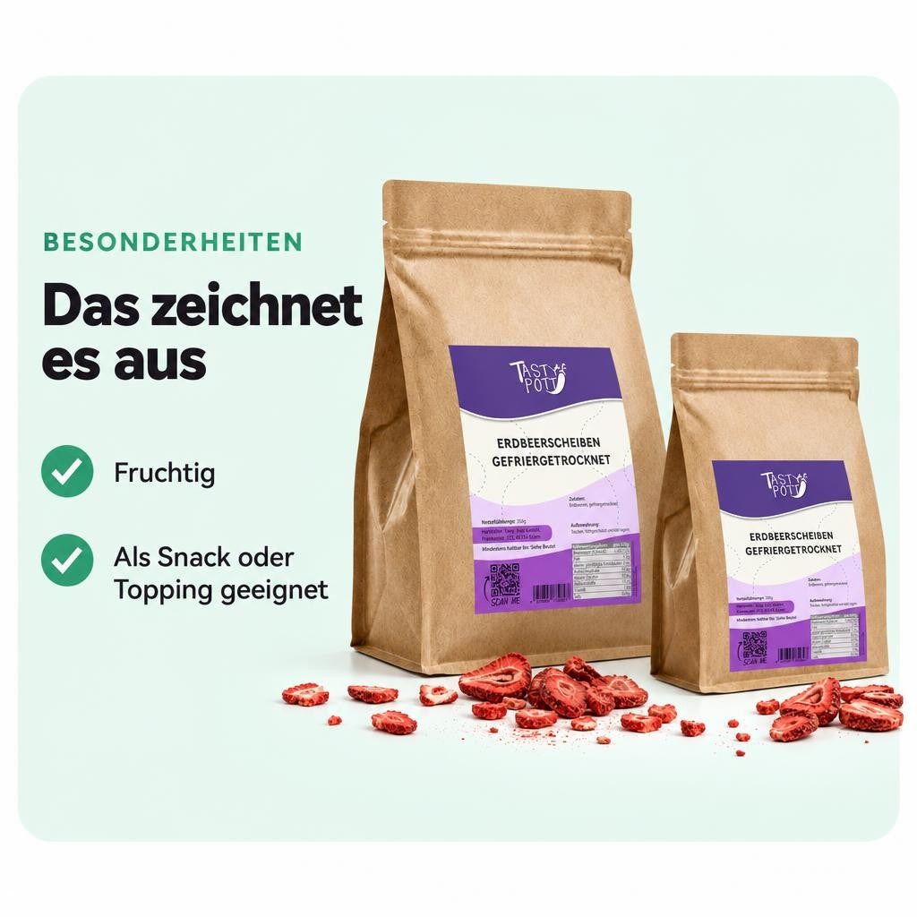 Tasty Pott gefriergetrocknete Erdbeerscheiben - im Beutel – Bild 5