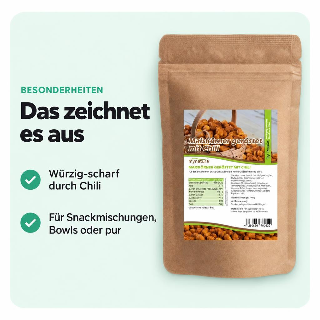 Mynatura geröstete Maiskörner mit Chili – 1000g – Bild 5