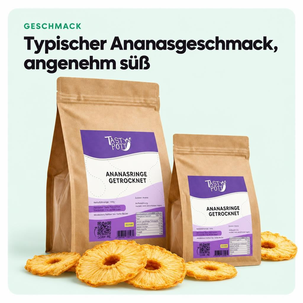 Tasty Pott getrocknete Ananasringe - im Beutel – Bild 4