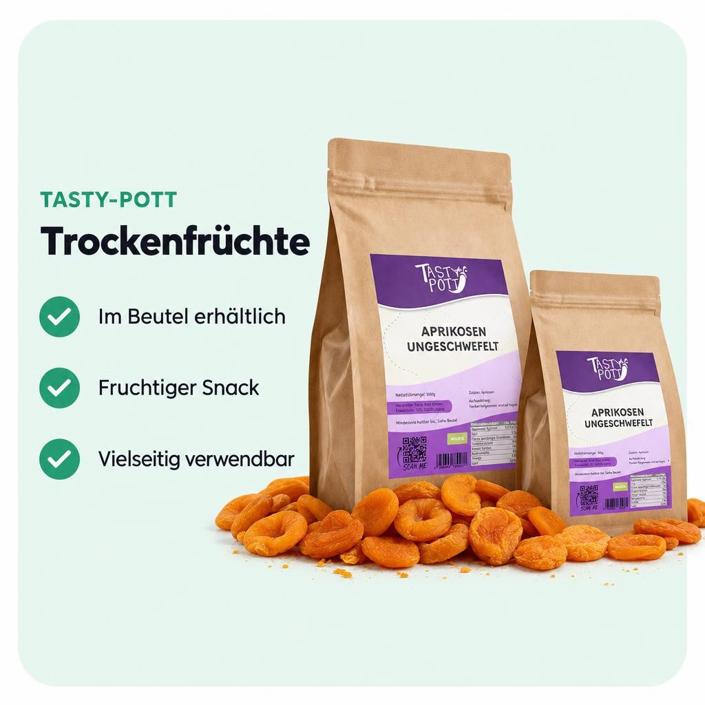 Tasty Pott getrocknete Aprikosen  - im Beutel – Bild 2