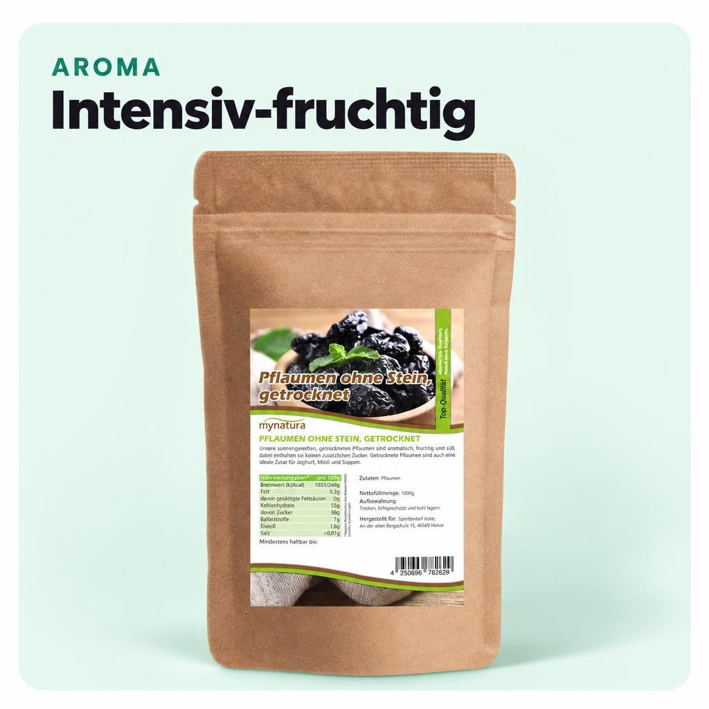 Mynatura Getrocknete Pflaumen in Premiumqualität – 1000g – Bild 4