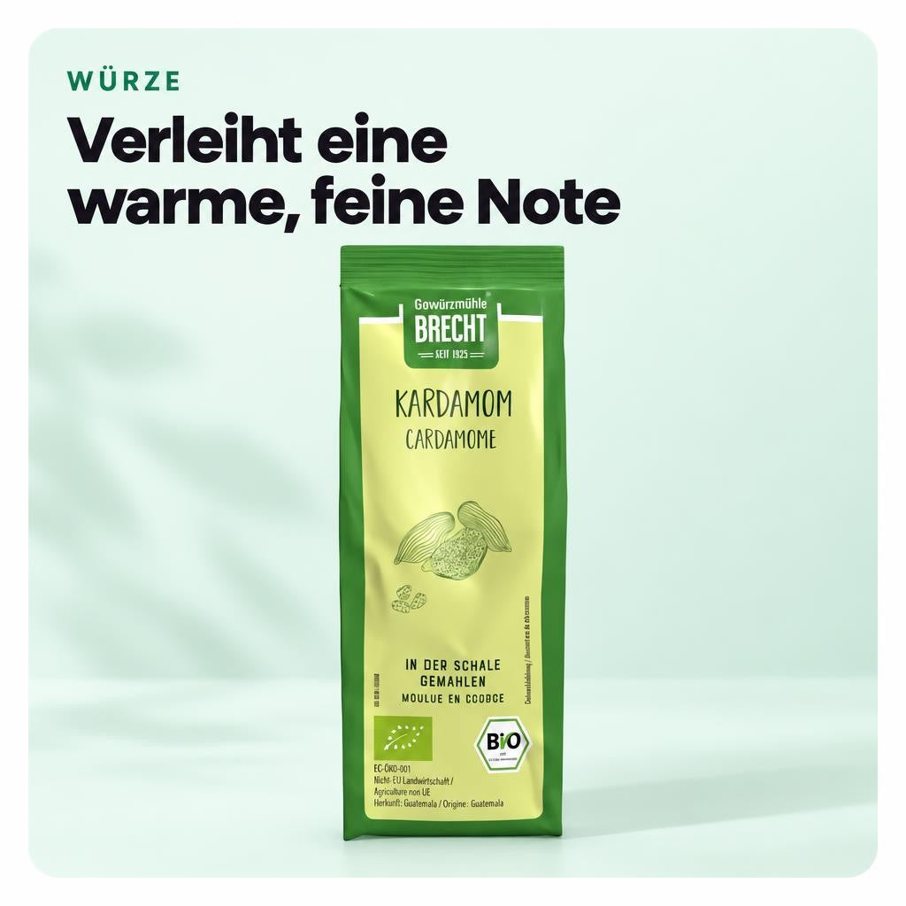 Brecht Kardamom gemahlen, Nachfüllbeutel 55g – Bild 4