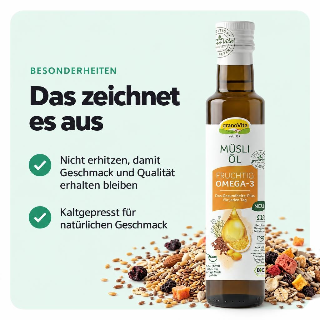 Grano Vita Müsli Öl Fruchtig Bio 250 ml – Bild 5