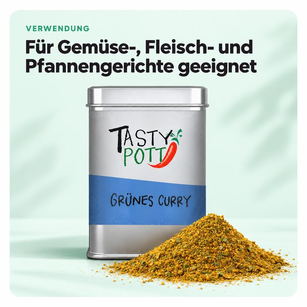 Tasty Pott Grünes Curry Gewürz - Thai Curry - 60g Dose – Bild 4