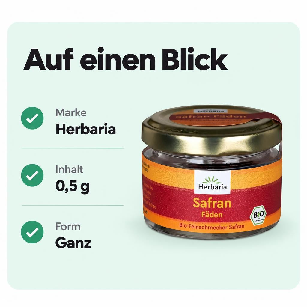 Herbaria Safran-Fäden bio 0,5g im Glas – Bild 3