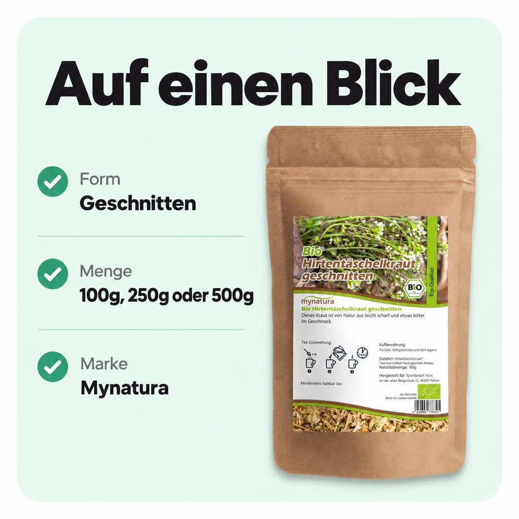 Mynatura Bio Hirtentäschelkraut getrocknet & geschnitten – in verschiedenen Größen – Bild 3