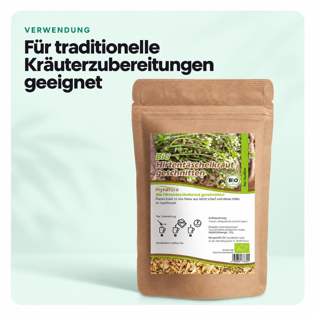 Mynatura Bio Hirtentäschelkraut getrocknet & geschnitten – in verschiedenen Größen – Bild 4