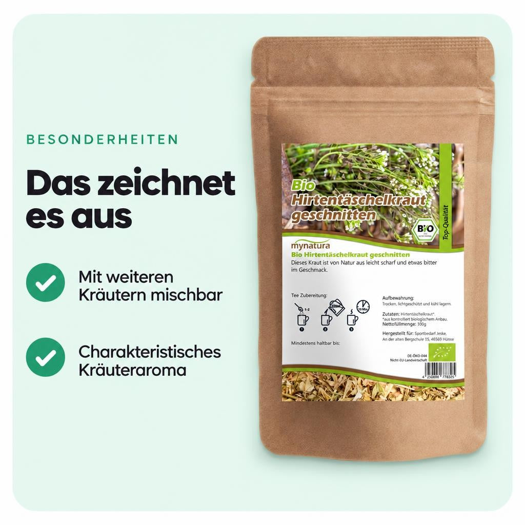 Mynatura Bio Hirtentäschelkraut getrocknet & geschnitten – in verschiedenen Größen – Bild 5