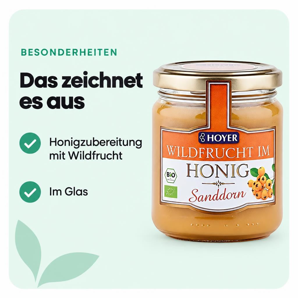 Hoyer Sanddorn im Honig, 250g – Bild 5