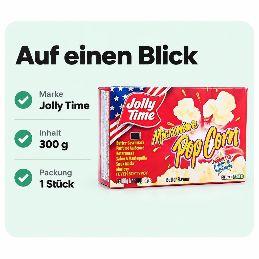 Jolly Time Microwave Popcorn Butter, 300 g – Bild 3