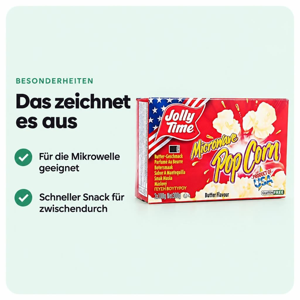 Jolly Time Microwave Popcorn Butter, 300 g – Bild 5
