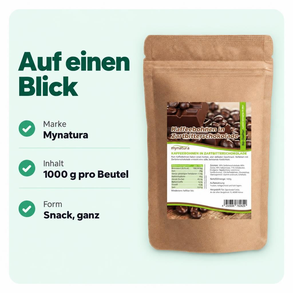 Kaffeebohnen in Zartbitterschokolade – in verschiedenen Größen – Bild 3