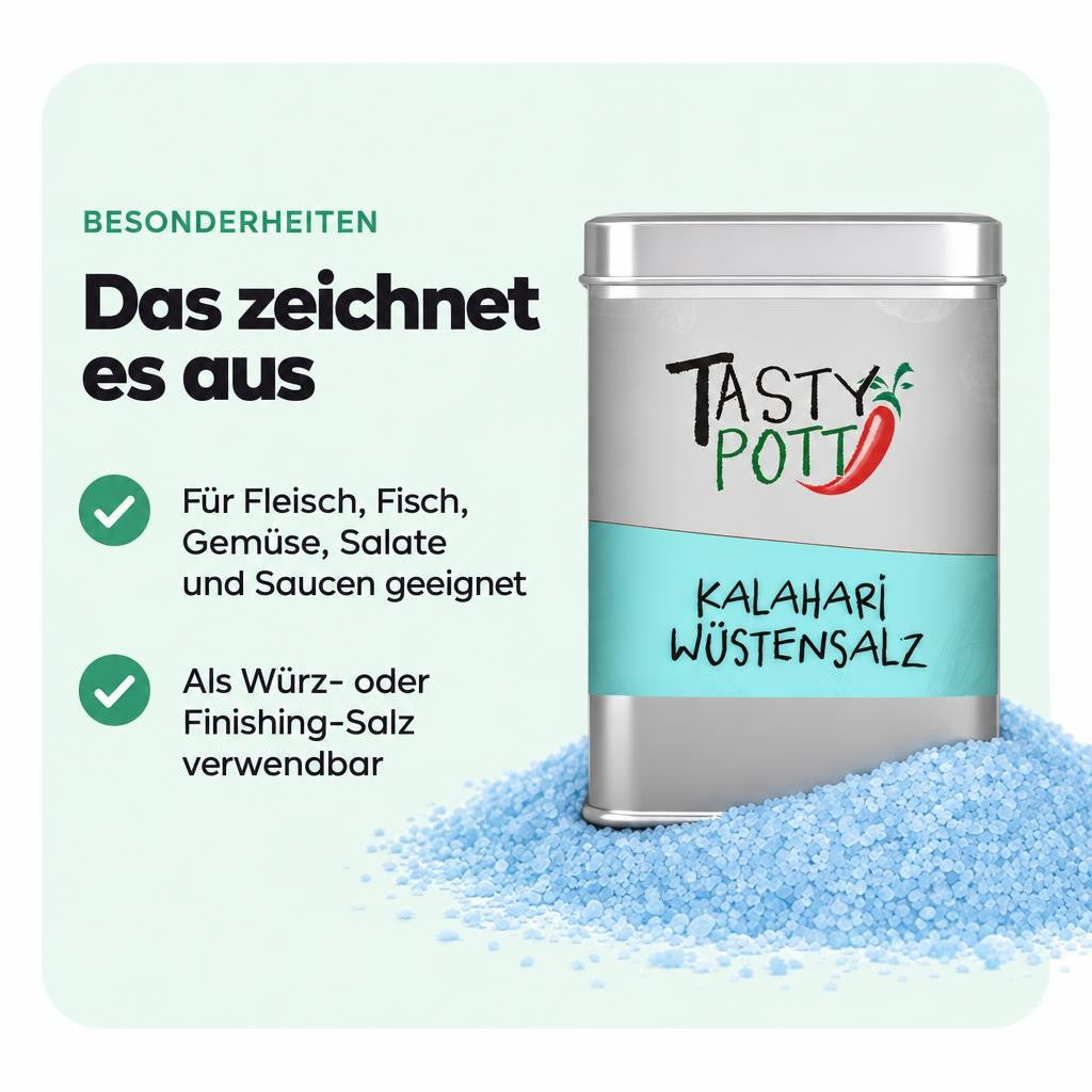 Tasty Pott Kalahari Wüstensalz 100g Dose – Bild 5