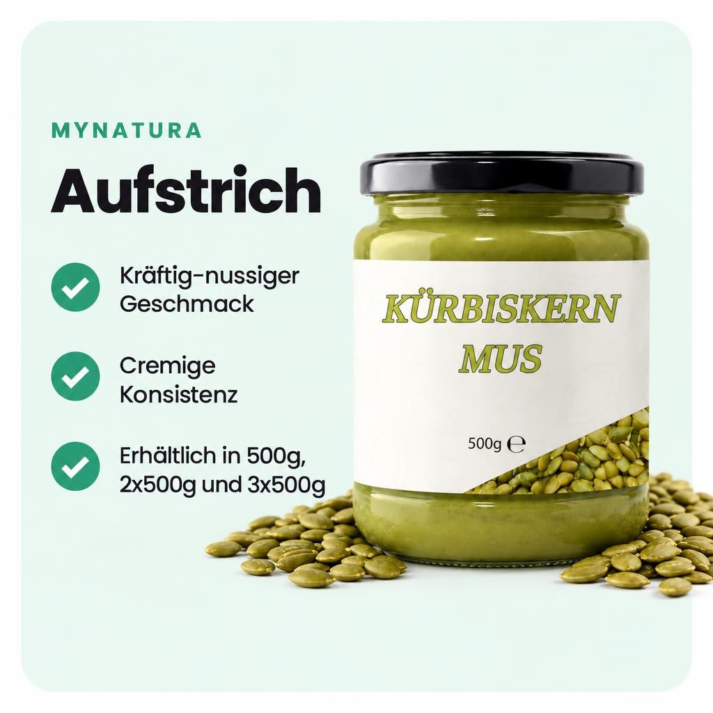 Mynatura Kürbiskernmus – aromatischer Brotaufstrich - (500g) – Bild 2