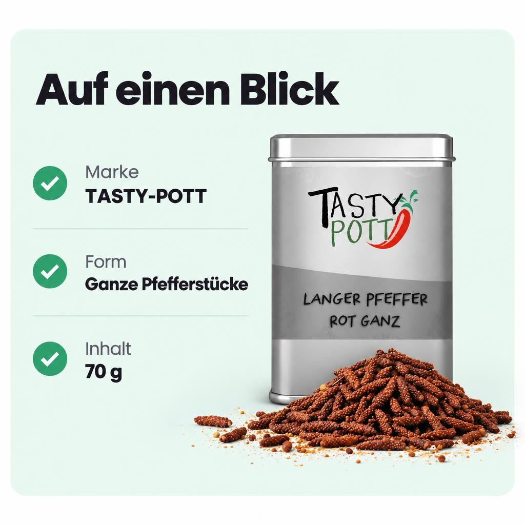 Tasty Pott Langer Pfeffer - Rot - 70g Dose – Bild 3