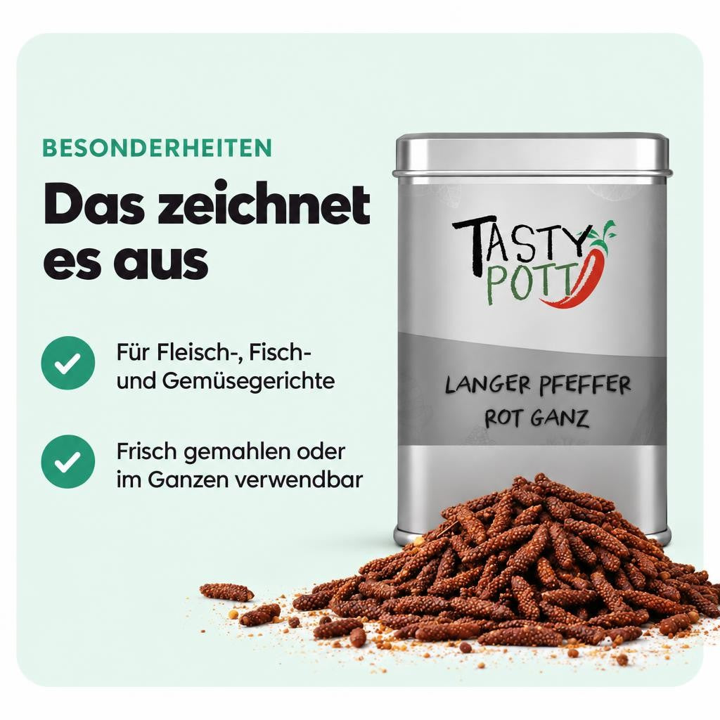 Tasty Pott Langer Pfeffer - Rot - 70g Dose – Bild 5