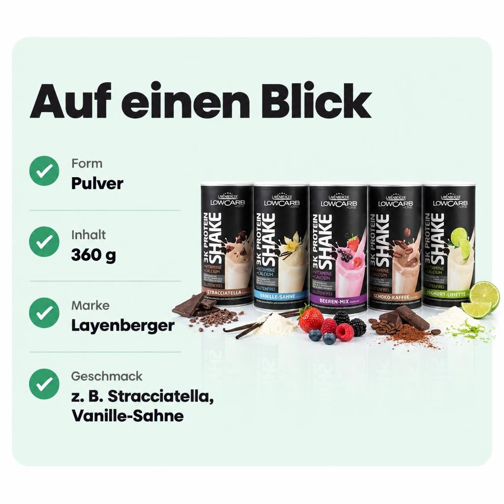 Layenberger 3K Protein-Shake 360g Dose – Bild 3