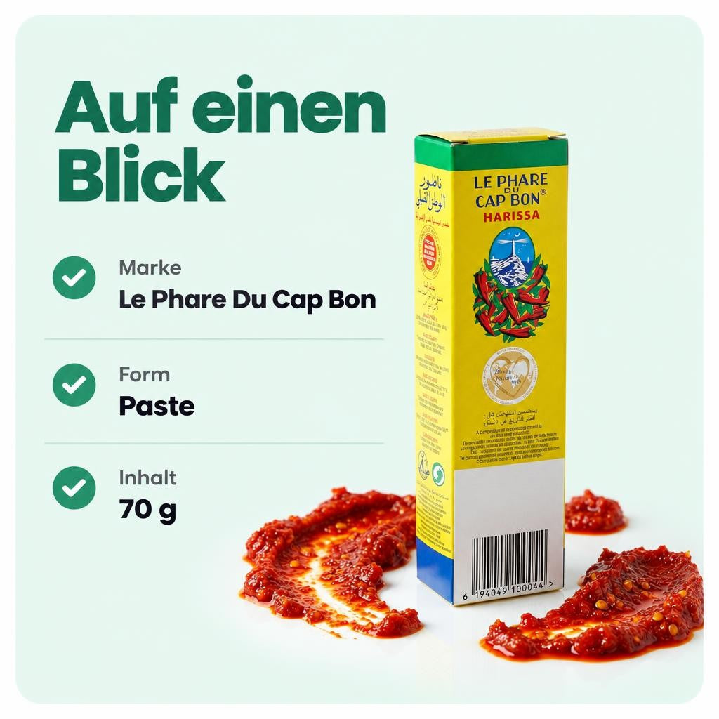 Le Phare Du Cap Bon Harissa Scharfe Würzpaste 70g – Bild 3