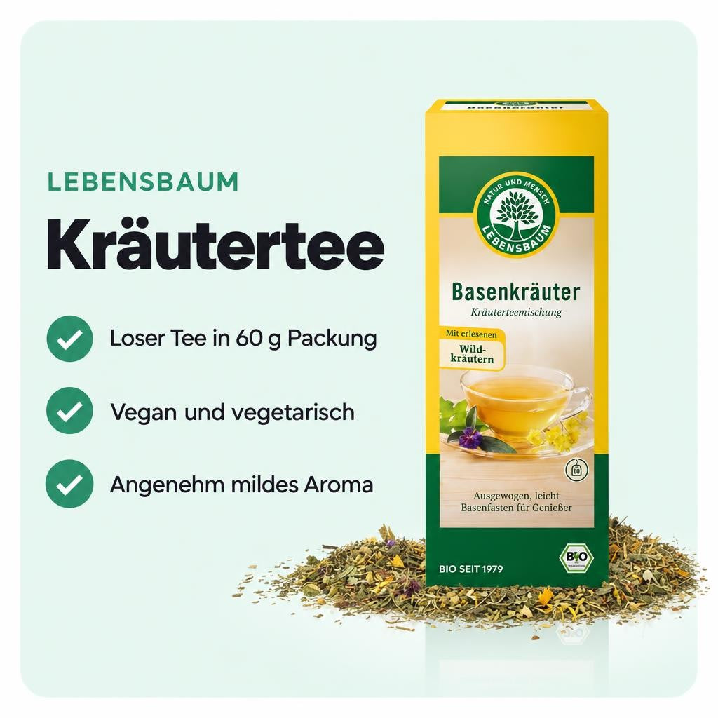 Aromatische Kräutermischung mit Wildkräutern für genussvolle Teemomente.