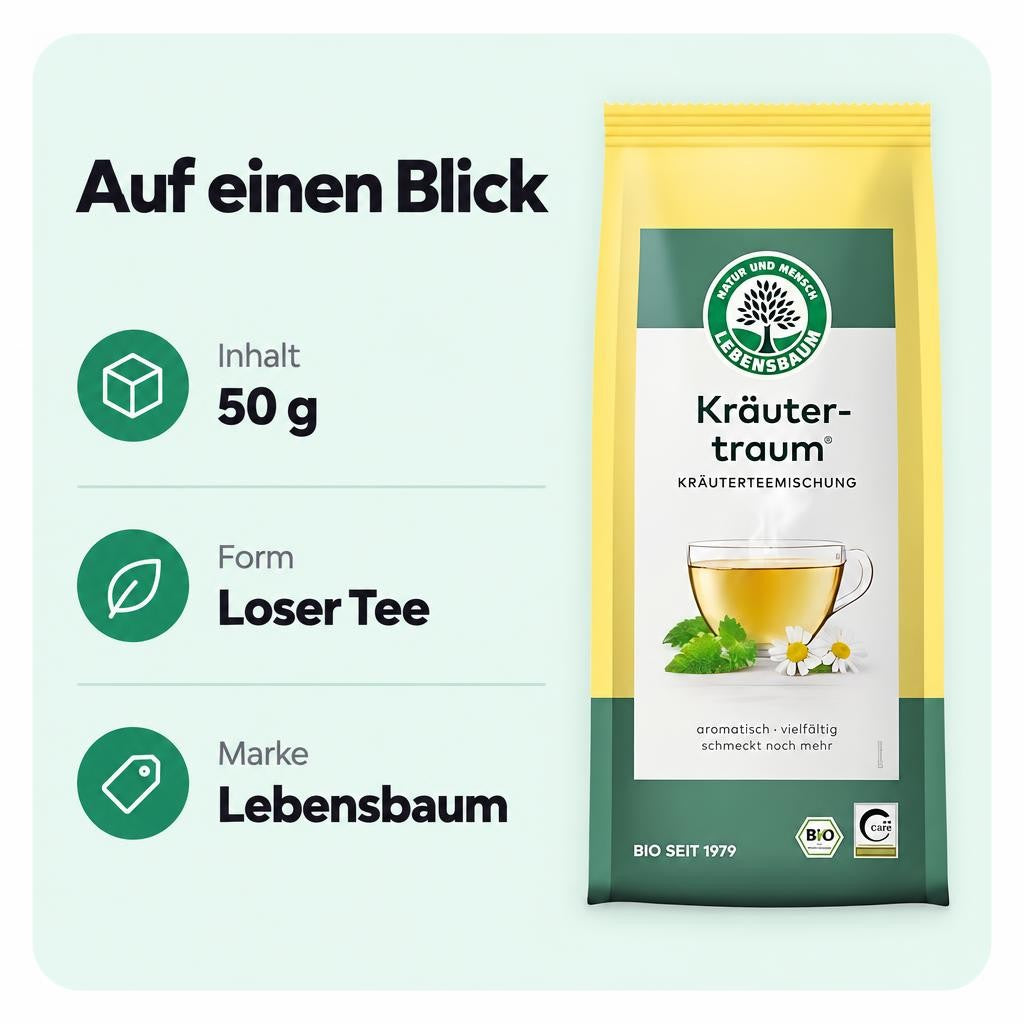 Lebensbaum Bio Kräutertraum loser Tee 50g Beutel – Bild 3