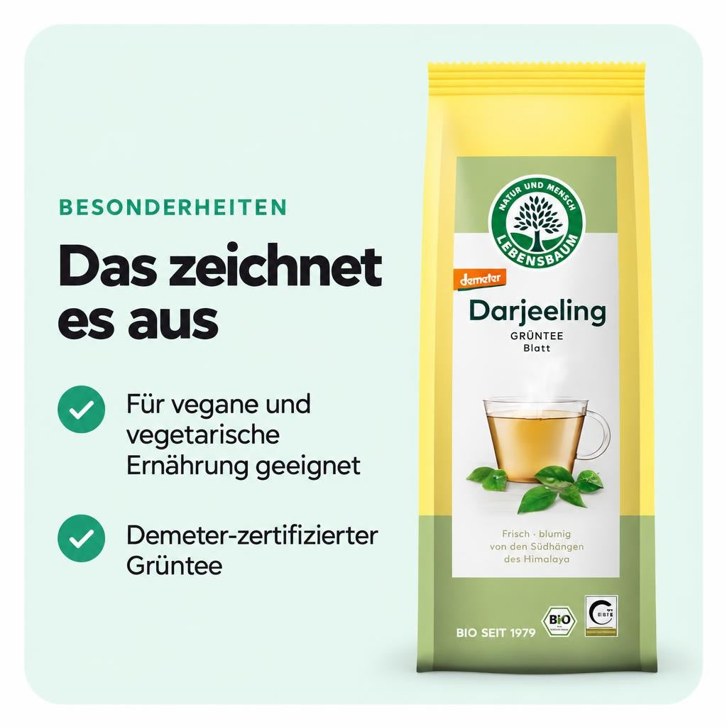 LEBENSBAUM Bio Darjeeling - Ambootia ganzes Blatt - Tee lose 50 g – Bild 5