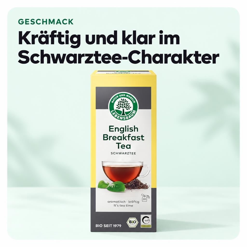 Lebensbaum English Breakfast, Bio-Schwarztee 20 Teebeutel à 2 g, 40g – Bild 4