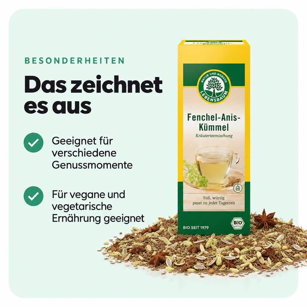Würzig und aromatisch durch Fenchel, Anis und Kümmel