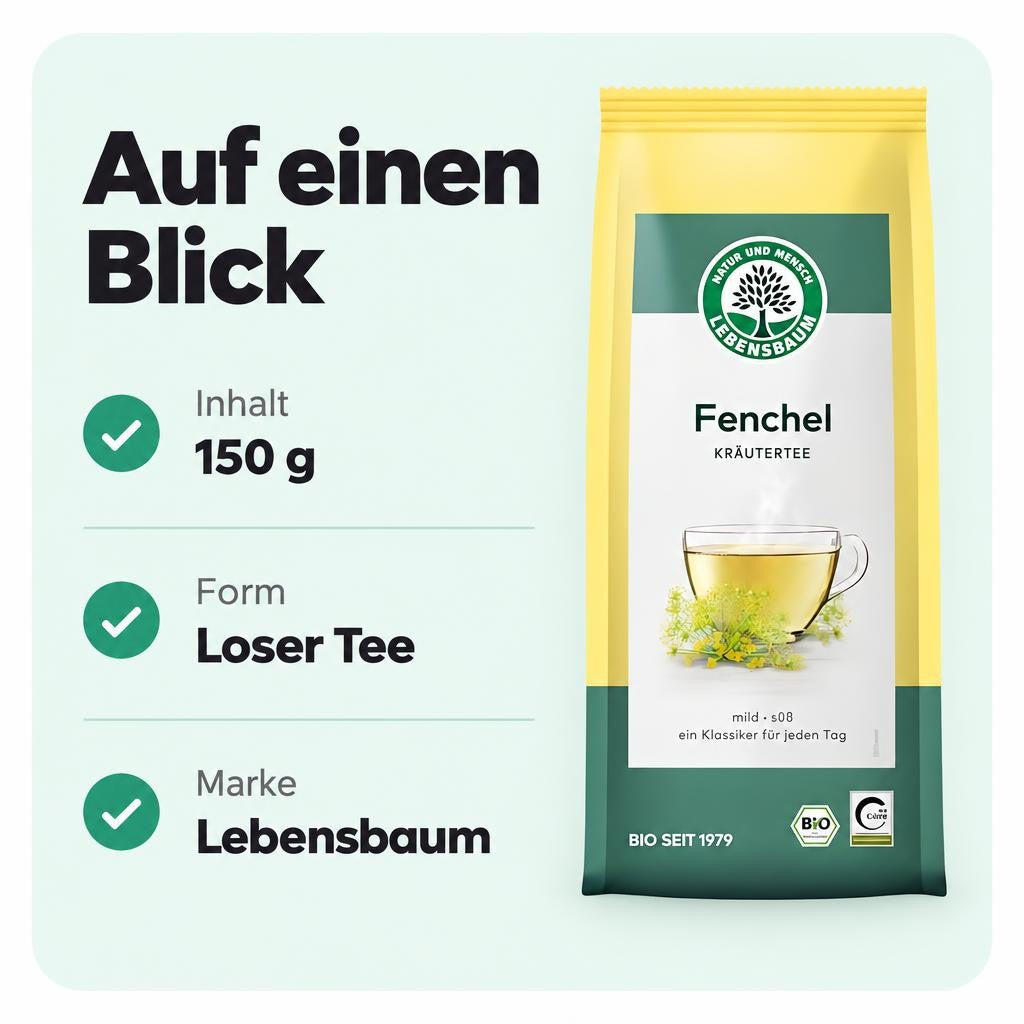 LEBENSBAUM BIO Fenchel loser Tee im Beutel 150g – Bild 3