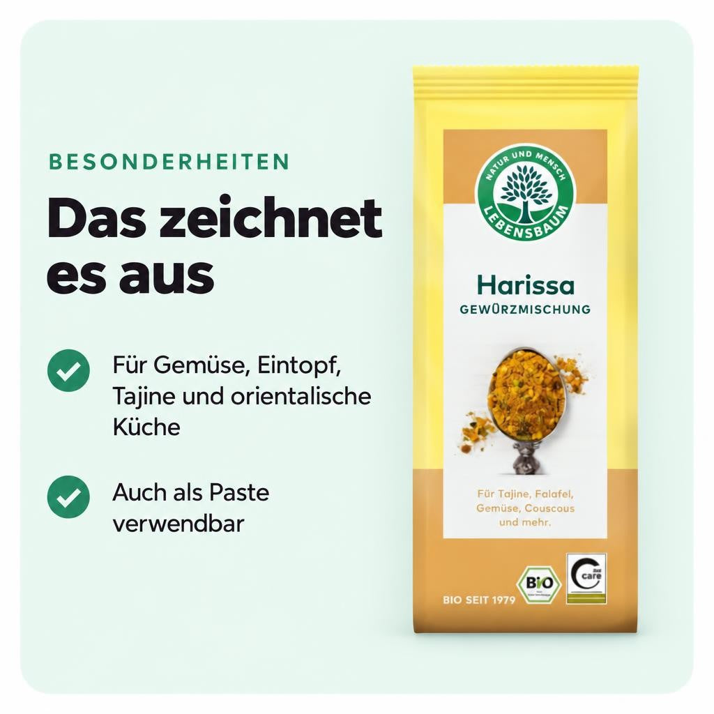 Lebensbaum BIO Harissa, Gewürzmischung, 50 g – Bild 5