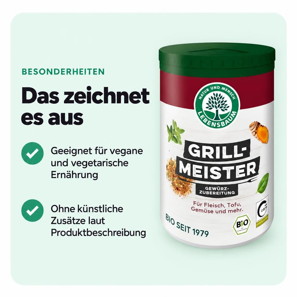 Lebensbaum BIO Grillmeister, Gewürzzubereitung, 100 g – Bild 5