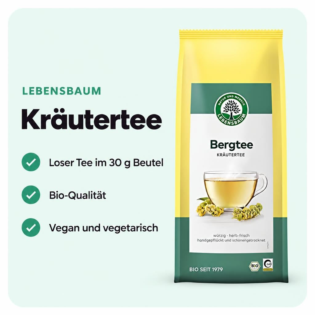 Würzig-herber Bio-Kräutertee mit klarer Note und feiner, leicht harziger Nuance.
