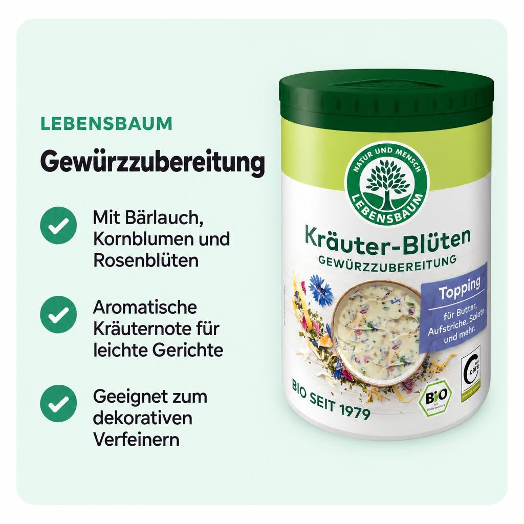 Lebensbaum Kräuter-Blüten, Bio-Gewürzzubereitung - 25g – Bild 2