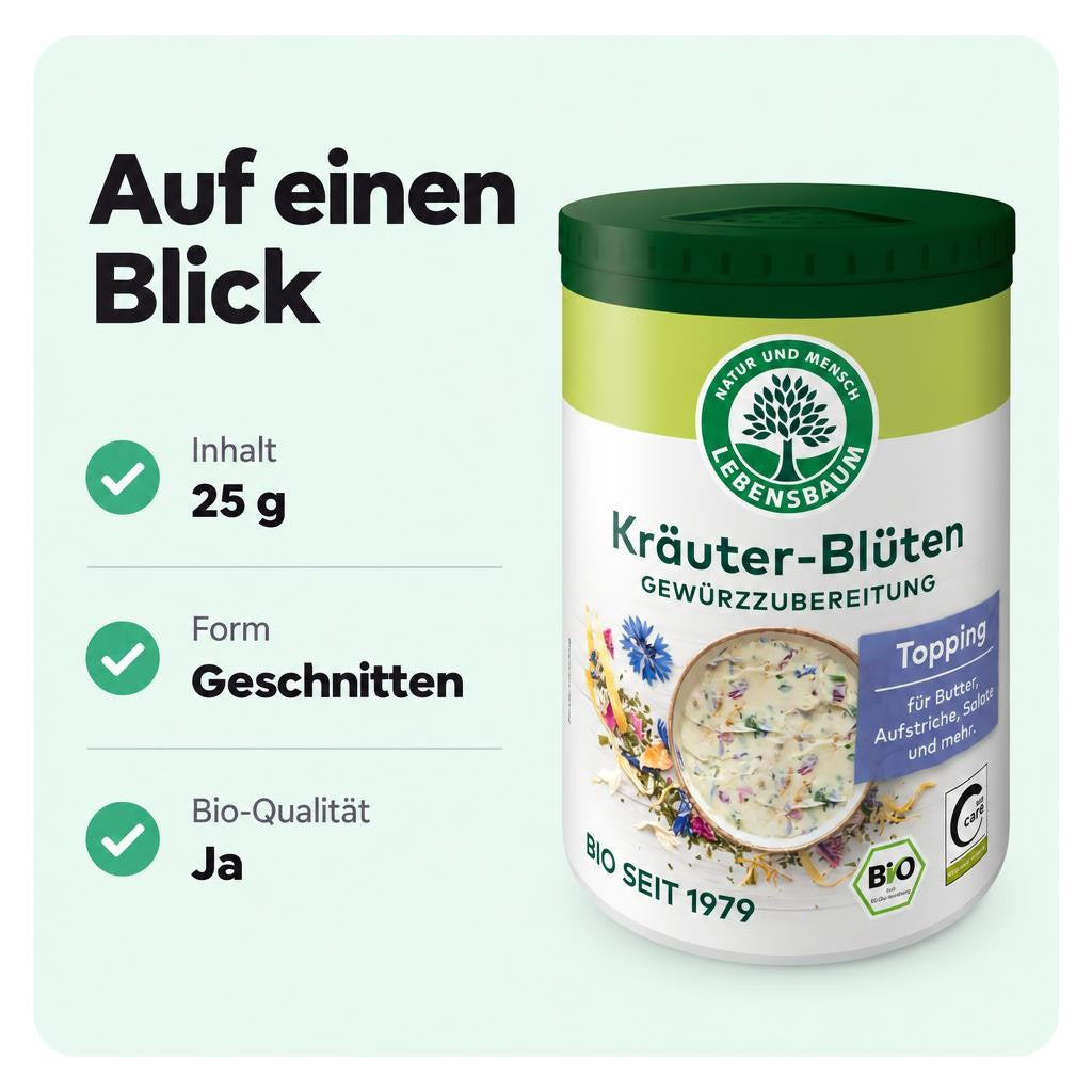 Lebensbaum Kräuter-Blüten, Bio-Gewürzzubereitung - 25g – Bild 3
