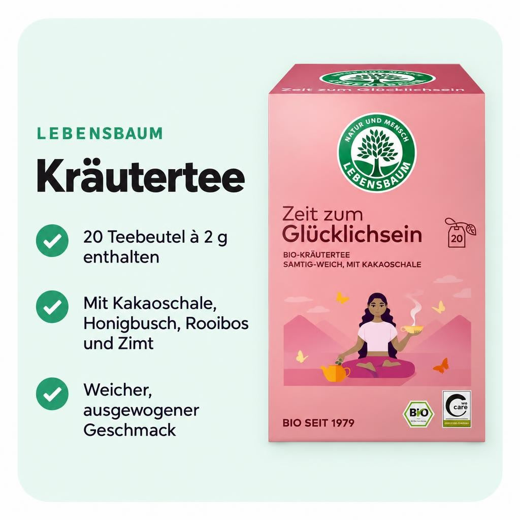 Aromatische Kräuterteemischung mit 20 Teebeuteln für entspannte Genussmomente.