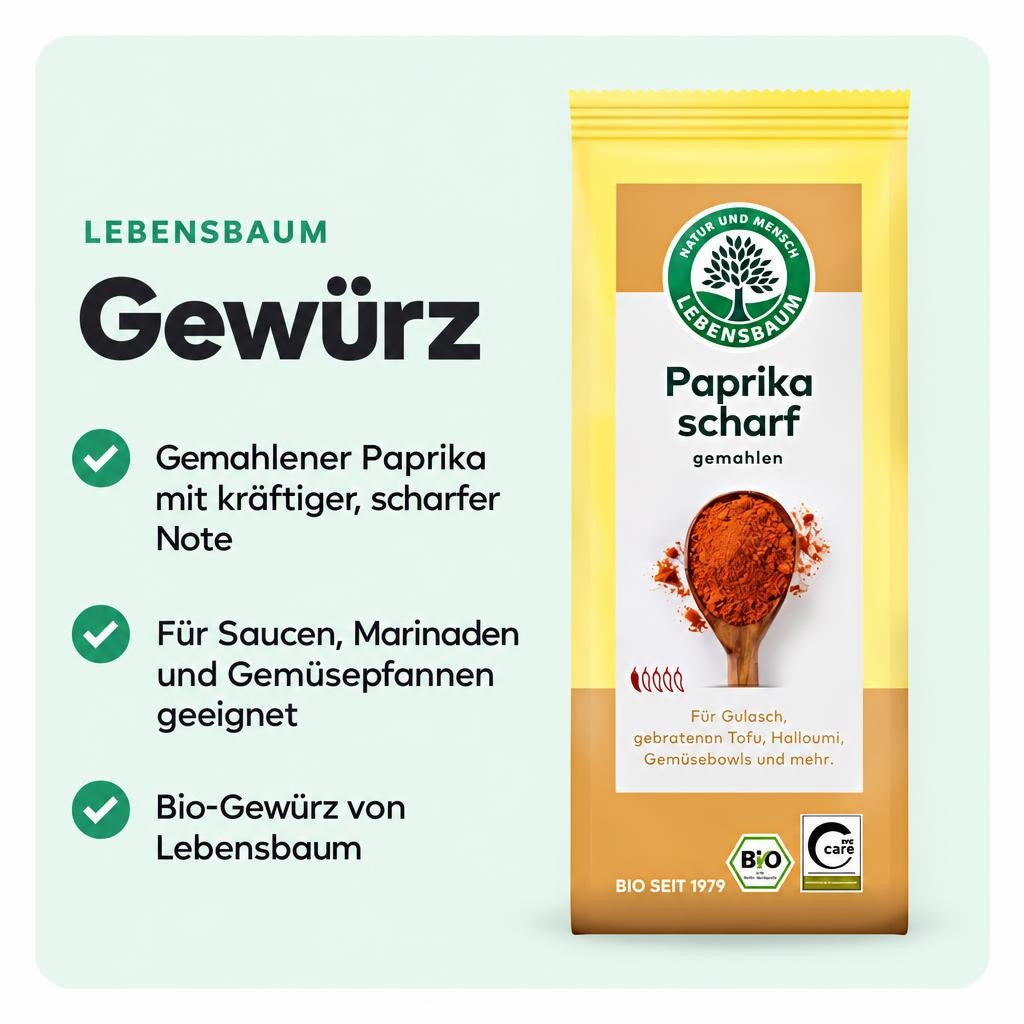 Lebensbaum Paprika Scharf gemahlen - 50 g – Bild 2