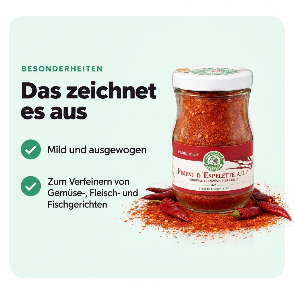 Lebensbaum Piment D`Espelette A.O.P. - Original Französischer Chilli, 50 g – Bild 5