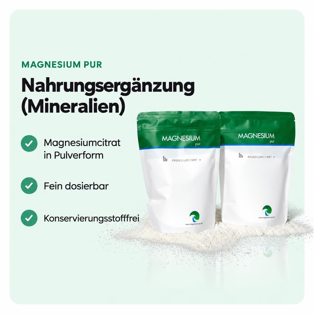 Magnesium Pur Magnesiumcitrat Citrat Pulver - 2x500g Set – Bild 2
