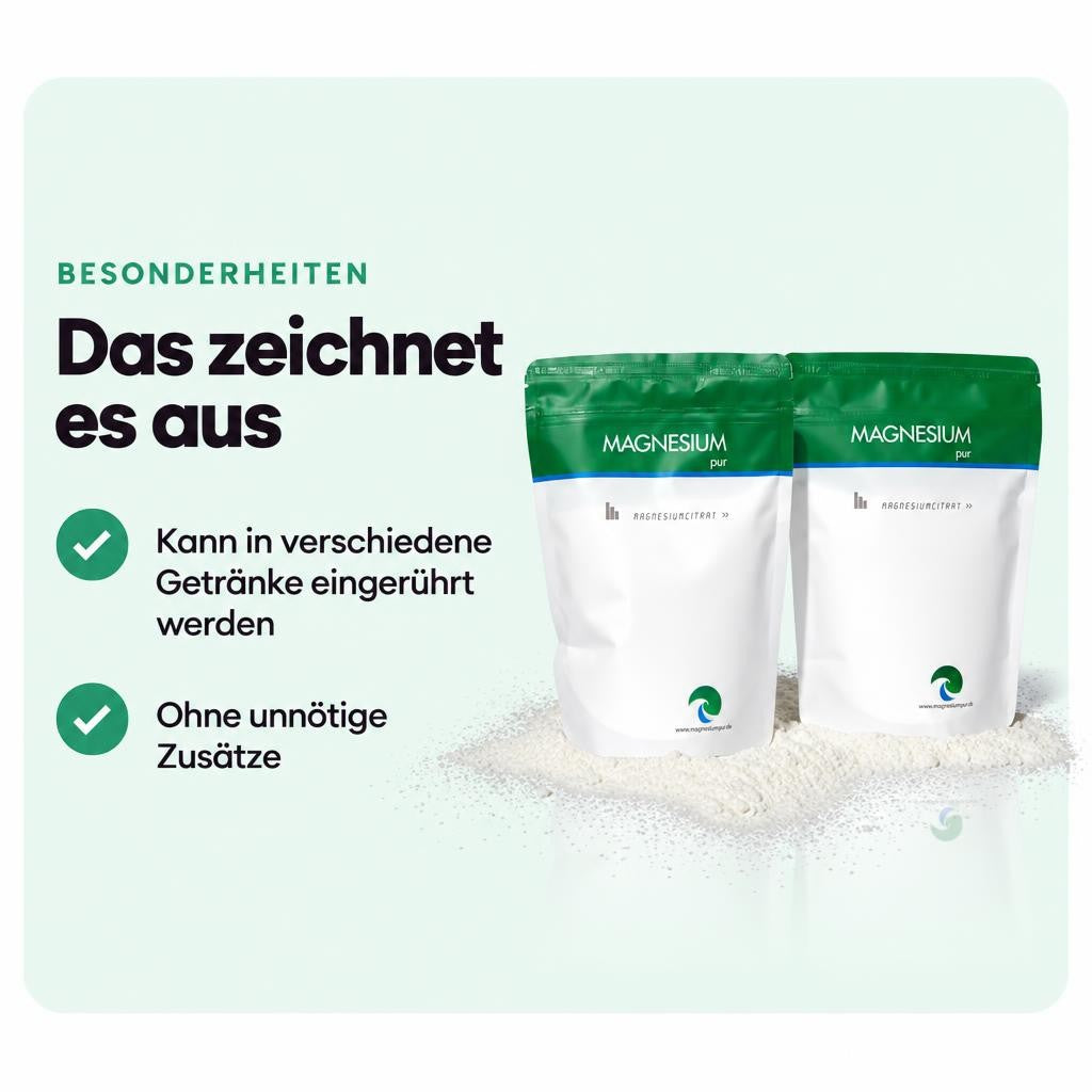 Magnesium Pur Magnesiumcitrat Citrat Pulver - 2x500g Set – Bild 5
