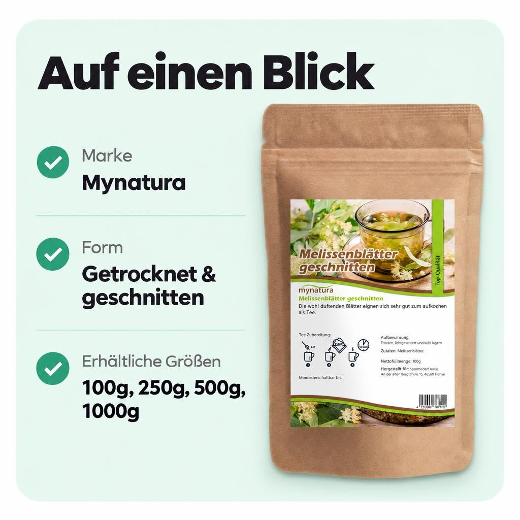 Mynatura Melissenblätter getrocknet & geschnitten – in verschiedenen Größen – Bild 3